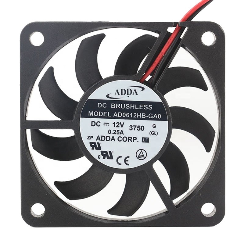 Original Binding ADDA 12V 24V DC12V 0.25A EC AC 60*60*10MM CM 6010 2-wire Chassis CPU Mute Fan AD0612HB-GA0 Cooling Fan